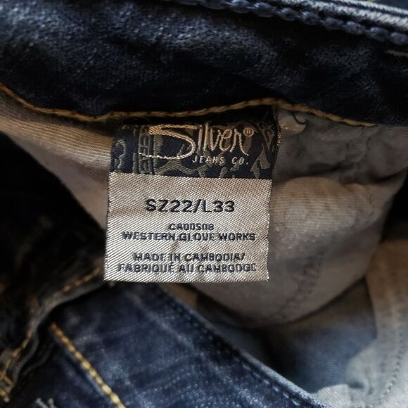 SILVER AIKO Jeans Dark Wash Bootcut Sz 22 - Picture 7 of 16